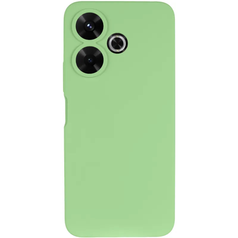 Чехол Silicone Case Lakshmi Premium з закритою камерою на Xiaomi Poco M6 4G – Мятный / Mint. Фото 4 из 8