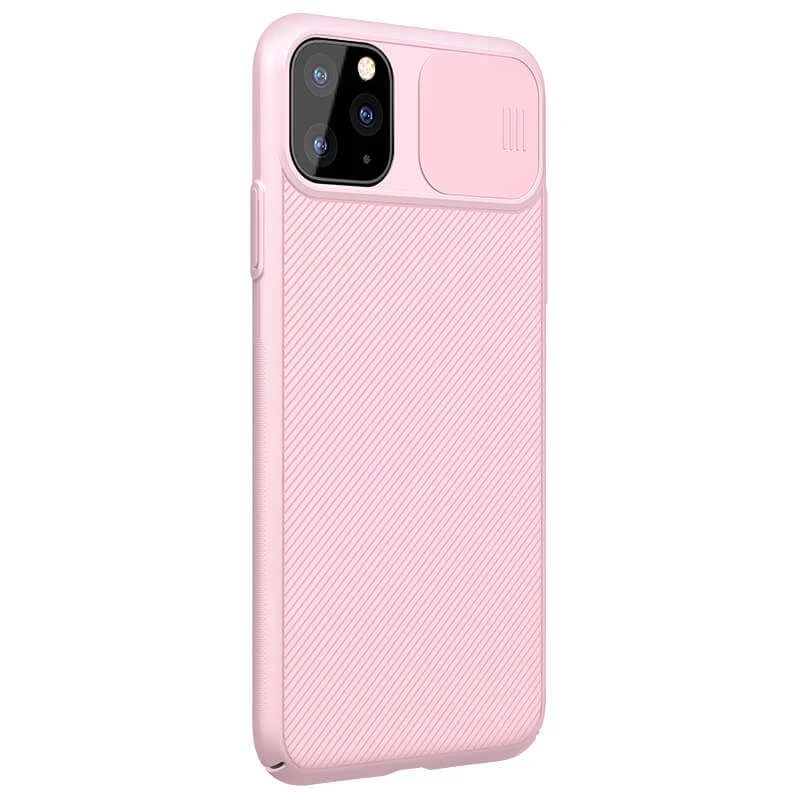Карбоновая накладка Nillkin со шторкой для камеры для Apple iPhone 11 Pro Max (6.5") – Розовый / Pink. Фото 5 из 5