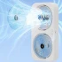 Настільний вентилятор F105 Dual-Fan Design 1800mAh – Blue. Фото 6 з 6