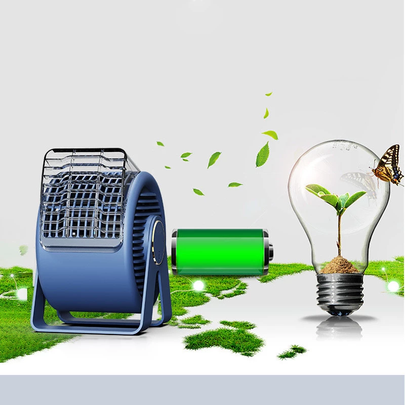 Настільний вентилятор F7-B Snail 2200mAh – Blue. Фото 6 з 7