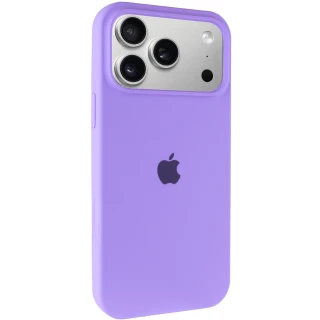 Чохол Silicone Case з закритим низом на Apple iPhone 17 Pro (6.3") — Бузковий / Dasheen