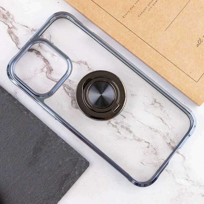 TPU+PC чохол Kickstand Color на Apple iPhone 14 Pro Max (6.7") – Синій / Чорний. Фото 9 з 10