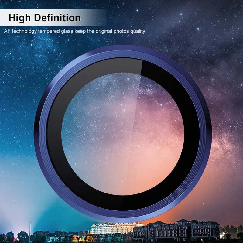 Металлическое защитное стекло на камеру для Apple iPhone 15 Pro (6.1") – Синий / Sea Blue. Фото 8 из 8