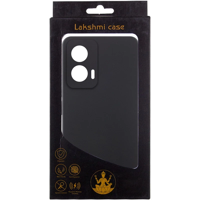 Чохол Silicone Case Lakshmi Premium з закритою камерою на Motorola Edge 50 Fusion – Чорний / Black. Фото 4 з 4