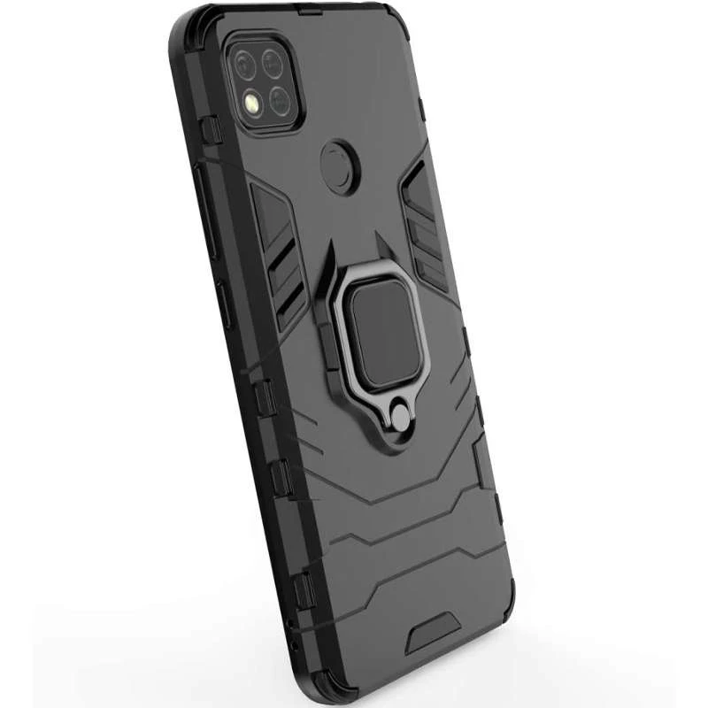 Протиударний чохол Transformer з кільцем на Xiaomi Redmi 9C – Чорний / Soul Black. Фото 4 Протиударний чохол Transformer з кільцем на Xiaomi Redmi 9C – Чорний / Soul Black. Фото 4 з 6