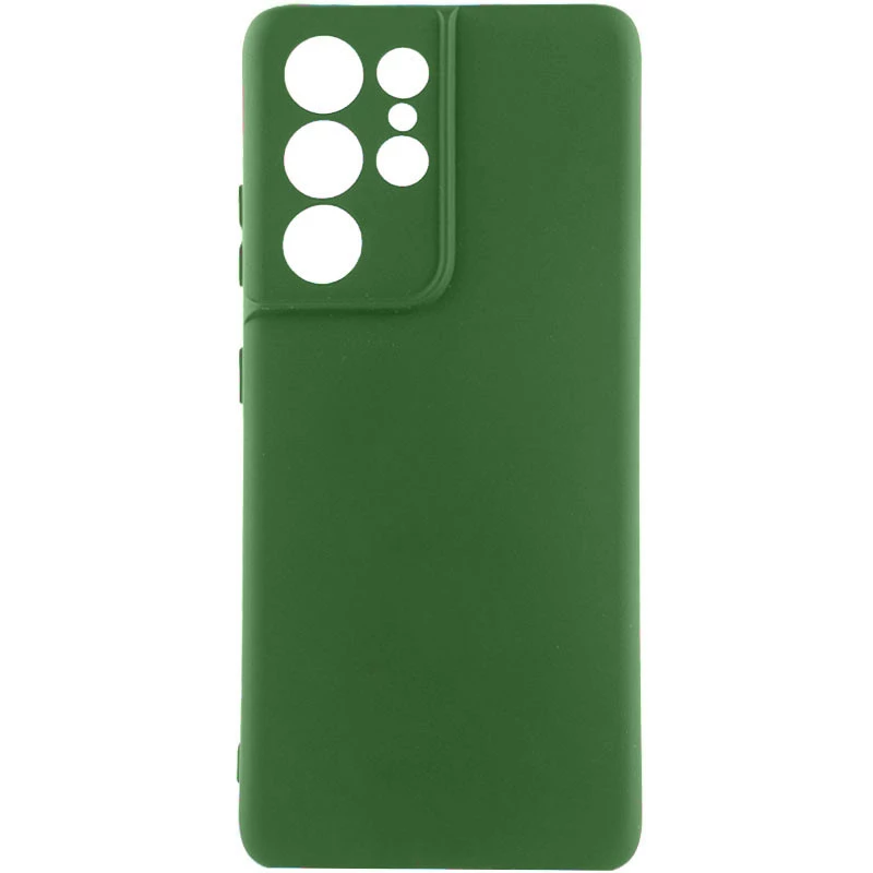 

Чехол Silicone Case Lakshmi с закрытой камерой для Samsung Galaxy S21 Ultra (Зеленый / Dark green), Зелений / dark green