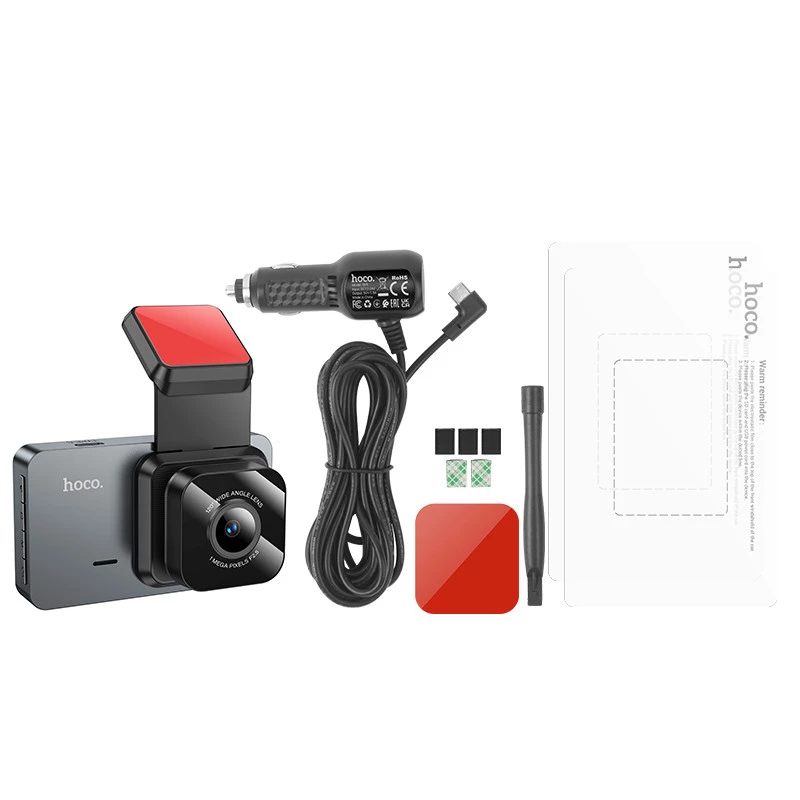 Відеореєстратор Hoco DV9 3-inch screen driving recorder – Metal gray. Фото 7 з 8