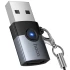 Перехідник Hoco UA46B USB Male to Type-C Female USB3.0 – Metal gray. Фото 3 з 6