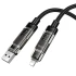 Дата кабель Hoco U151 Goldsmith 4in1 Type-C to Lightning/Type-C to USB 240W (1.2m) – Black. Фото 4 з 5