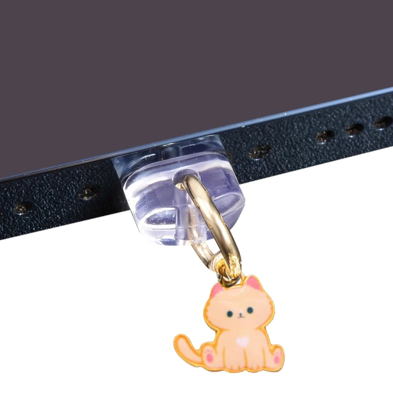 Заглушка силіконова Type-C з подвеской IP44 – Cat metal beige. Фото 1 з 2