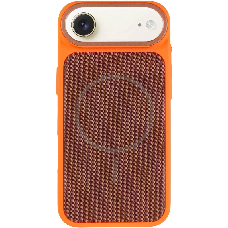 Чехол TPU TechWoven Hybrid with MagSafe для Apple iPhone 17 Air (6.5") – Orange / Brown. Фото 3 из 7