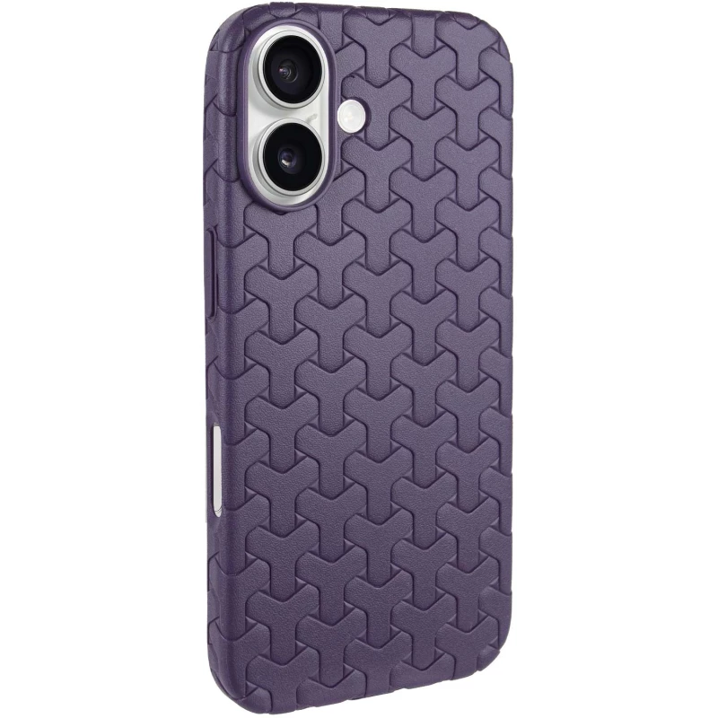 TPU чехол плетенка для Apple iPhone 16 – Purple. Фото 2 из 9