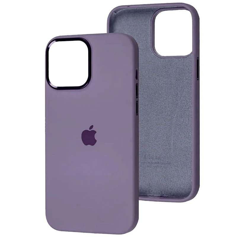 

Чохол Silicone Case з металевими кнопками на Apple iPhone 12 Pro Max (6.7") (Фіолетовий / Iris)