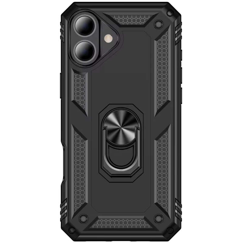 Протиударний чохол Serge Ring з кільцем на Apple iPhone 17 (6.3") – Чорний. Фото 3 з 8