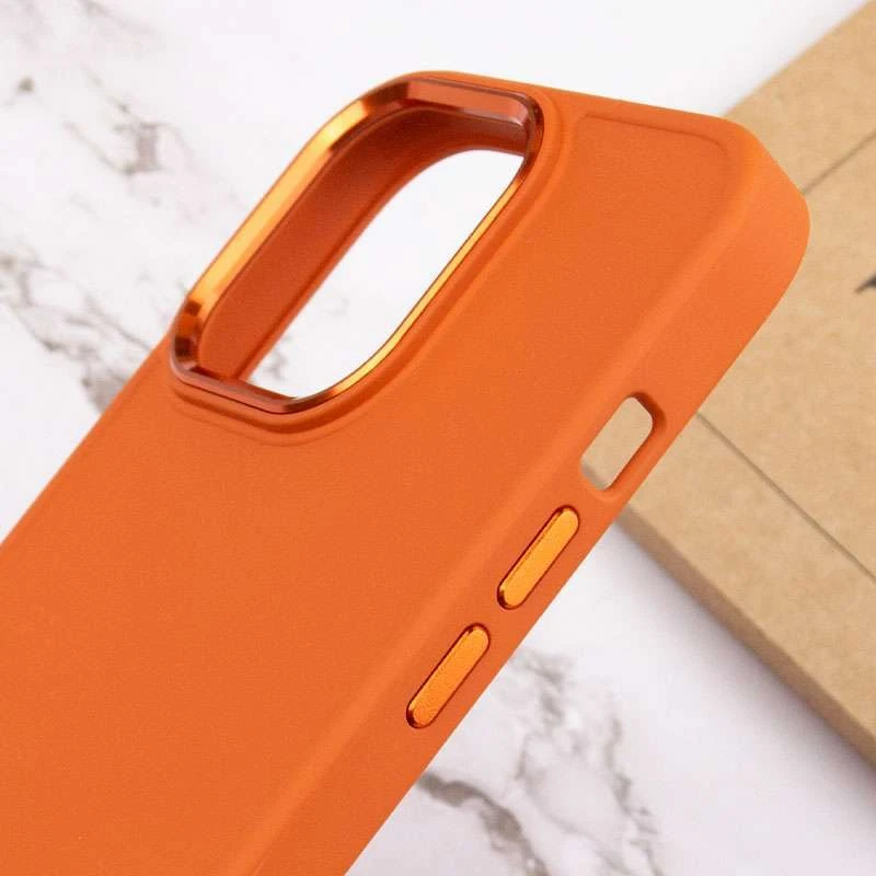 TPU чохол Bonbon з металевими кнопками на Apple iPhone 14 Pro Max (6.7") – Помаранчевий / Papaya. Фото 10 з 10