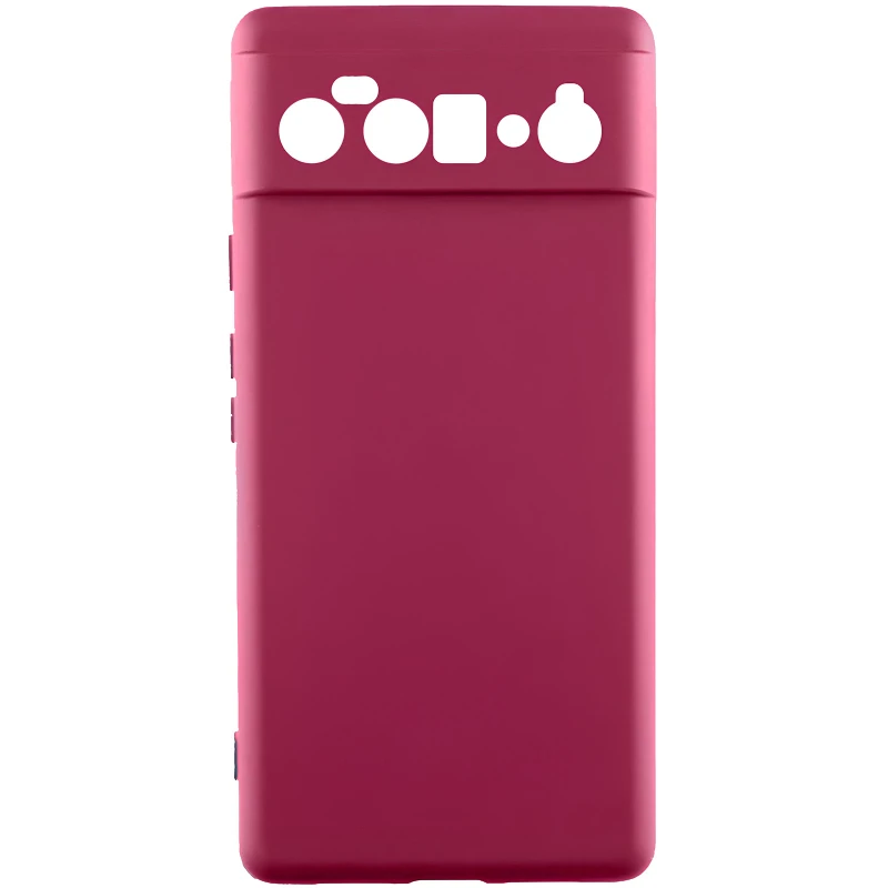 Кольоровий силіконовий чохол GETMAN із закритою камерою для Google Pixel 9 Pro XL – Бордовий / Marsala. Фото 1 з 1