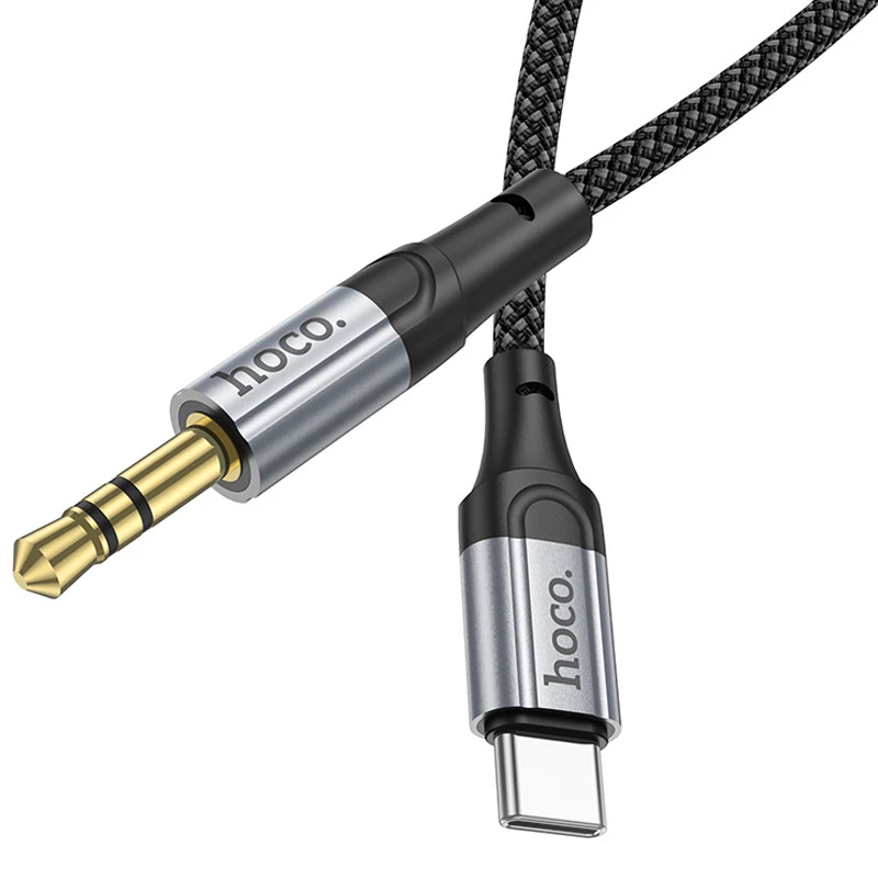 Аудио кабель Aux Hoco UPA26 Fresh Type-C to 3.5mm (1m) – Black. Фото 4 из 7