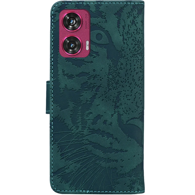 Шкіряний чохол-книжка Tiger для Xiaomi Redmi 15 (EU) – Green. Фото 2 з 5