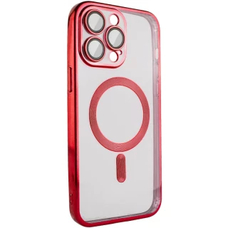 Хромовий TPU чохол з MagSafe на Apple iPhone 15 Pro (6.1") — Red