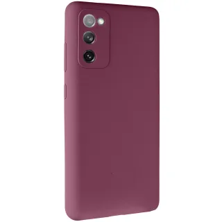Чохол Silicone Case Lakshmi Premium із закритою камерою для Samsung Galaxy S20 FE — Бордовий / Plum