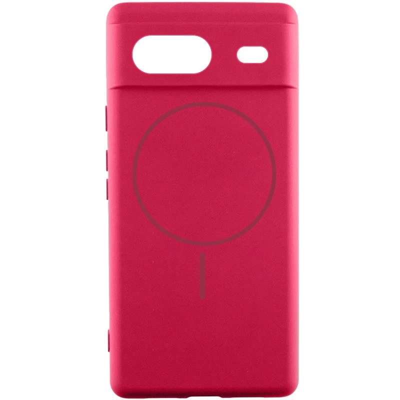 Чехол Silicone Cover Lakshmi Full Camera (AA) with Magnetic Fit для Google Pixel 8 – Красный / Rose Red. Фото 1 из 2