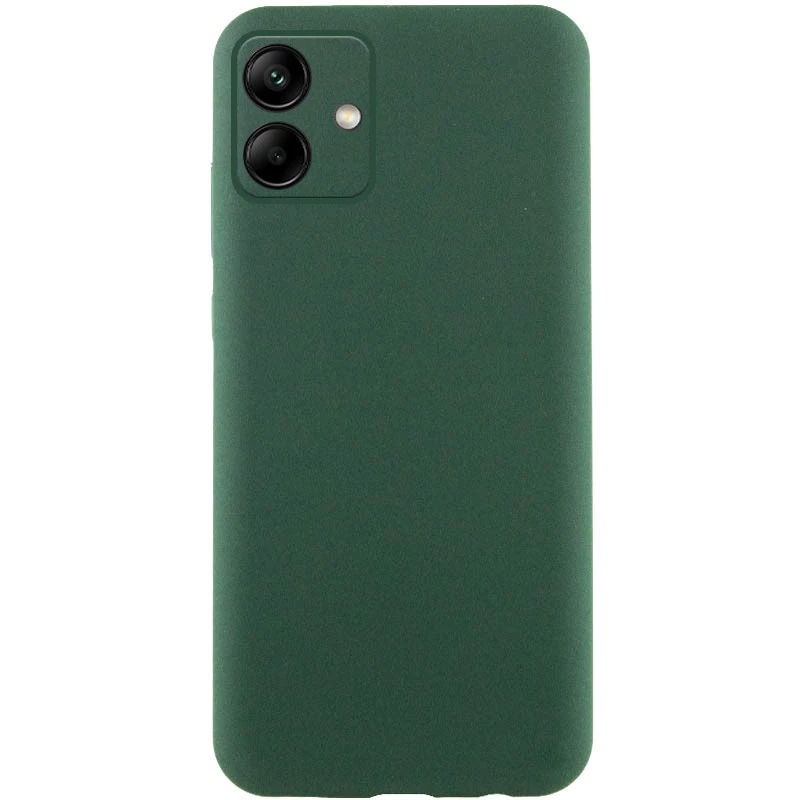 Кольоровий силіконовий чохол GETMAN із закритою камерою для Samsung Galaxy A06 – Зелений / Dark green. Фото 1 з 10