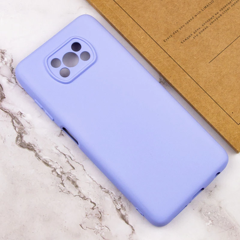 Чохол Silicone Case Lakshmi Plus з закритою камерою на Xiaomi Poco X3 NFC / Poco X3 Pro – Бузковий / Dasheen. Фото 4 з 5
