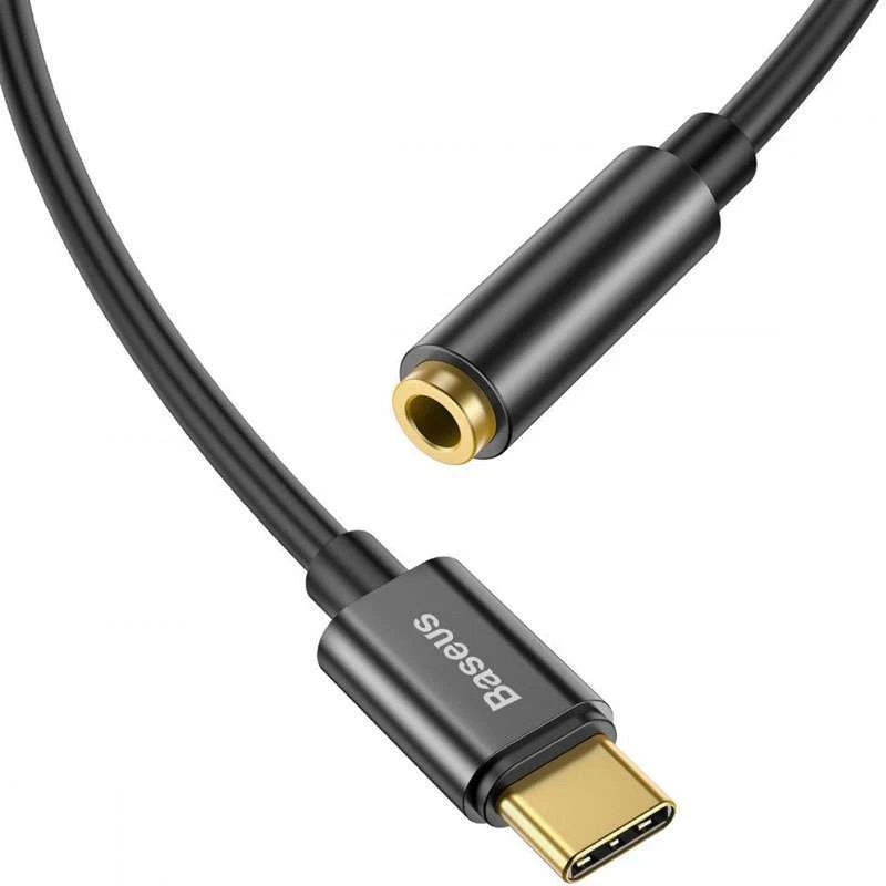 Перехідник Baseus L54 Type-C to 3.5mm (CATL54) – Чорний. Фото 3 з 5