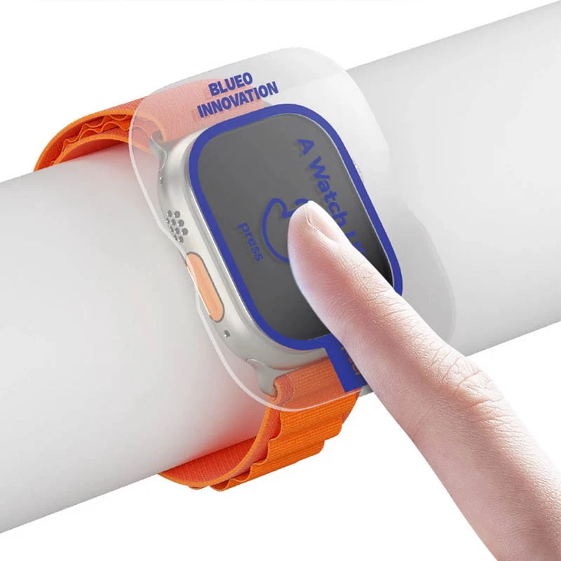 Захисне 2.5D скло Blueo Corning Gorilla Glass для Аксесуари для Apple Watch – Чорний. Фото 6 з 7