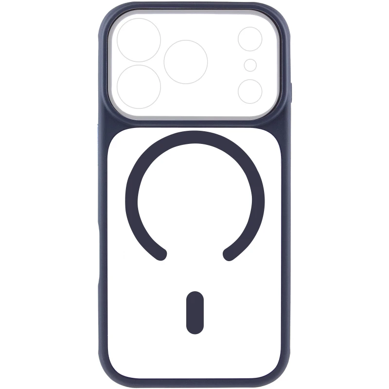 Чохол TPU GETMAN Moon Clear with MagSafe для Apple iPhone 17 Pro (6.3") – Blue. Фото 3 з 6