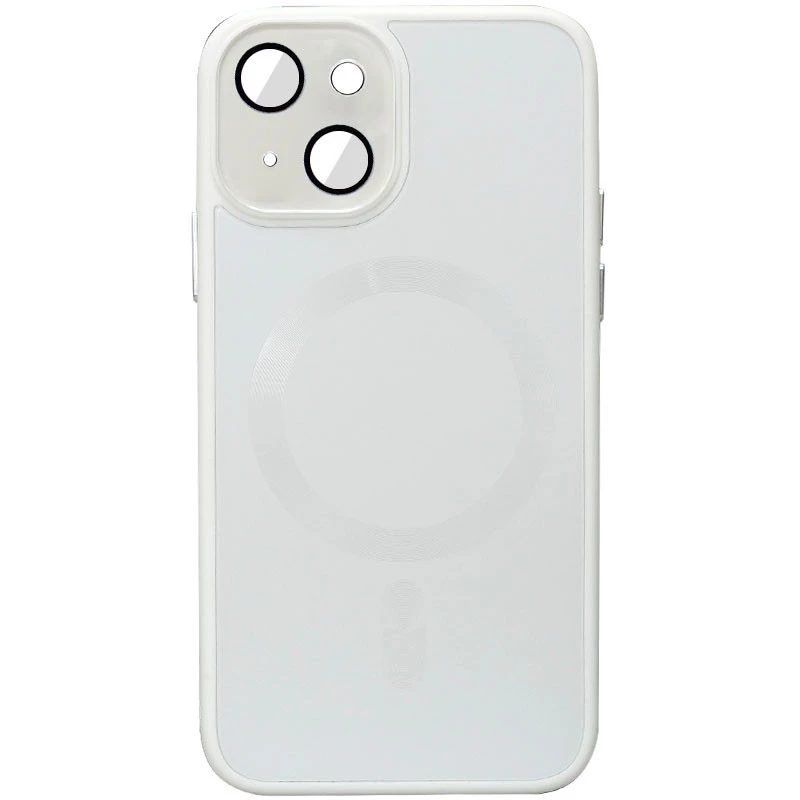 

Силіконовий сапфіровий чохол з захистом камери та MagSafe на Apple iPhone 13 (6.1") (Білий / White)