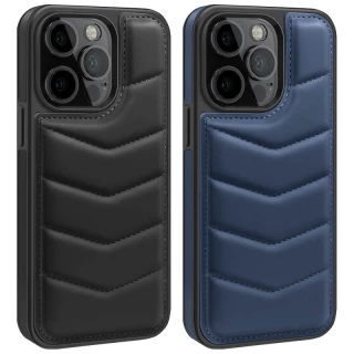 Кожаная накладка Пуховик из Magnetic Safe для Apple iPhone 15 Pro (6.1") фото 1 Кожаная накладка Пуховик из Magnetic Safe для Apple iPhone 15 Pro (6.1") фото 1 из 1