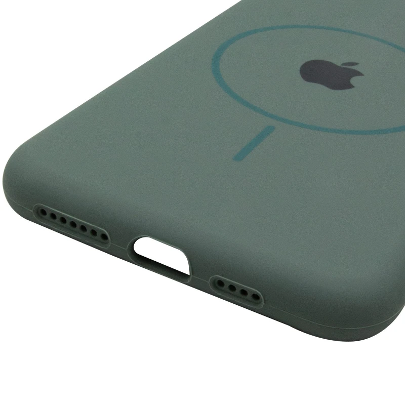 Чехол Silicone Armor Max with MagSafe для Apple iPhone 11 Pro Max (6.5") – Зеленый / Pine green. Фото 14 из 14
