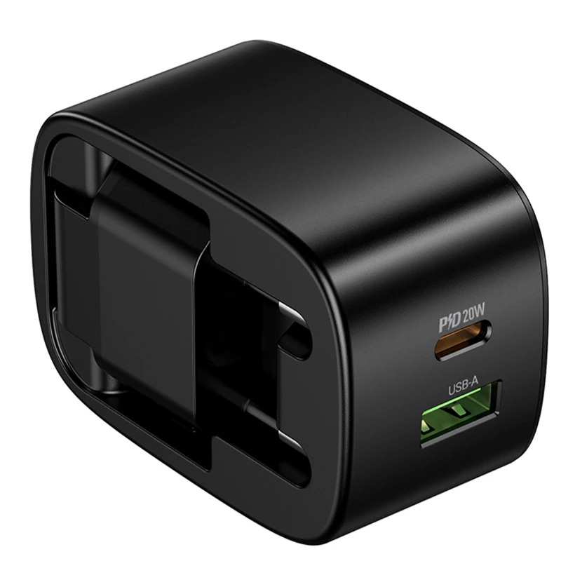 МЗП Hoco CS101A Folding PD20W+QC3.0 (1USB-A/1C) – Black. Фото 5 з 6