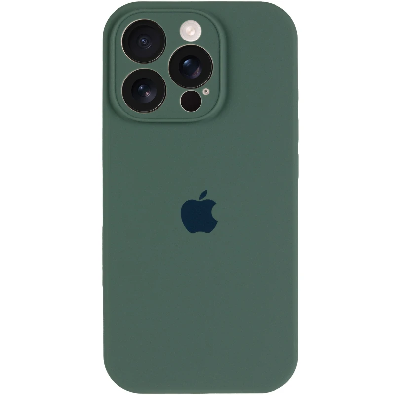 Чохол Silicone Case з захистом камери на Apple iPhone 16 Pro – Зелений / Pine green. Фото 3 з 6