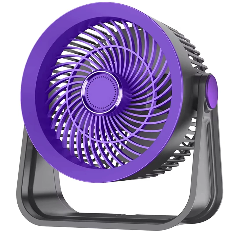 Портативний вентилятор S35 Built-in aromatherapy/mosquito repellent box 2400mAh – Black / Purple. Фото 1 з 4