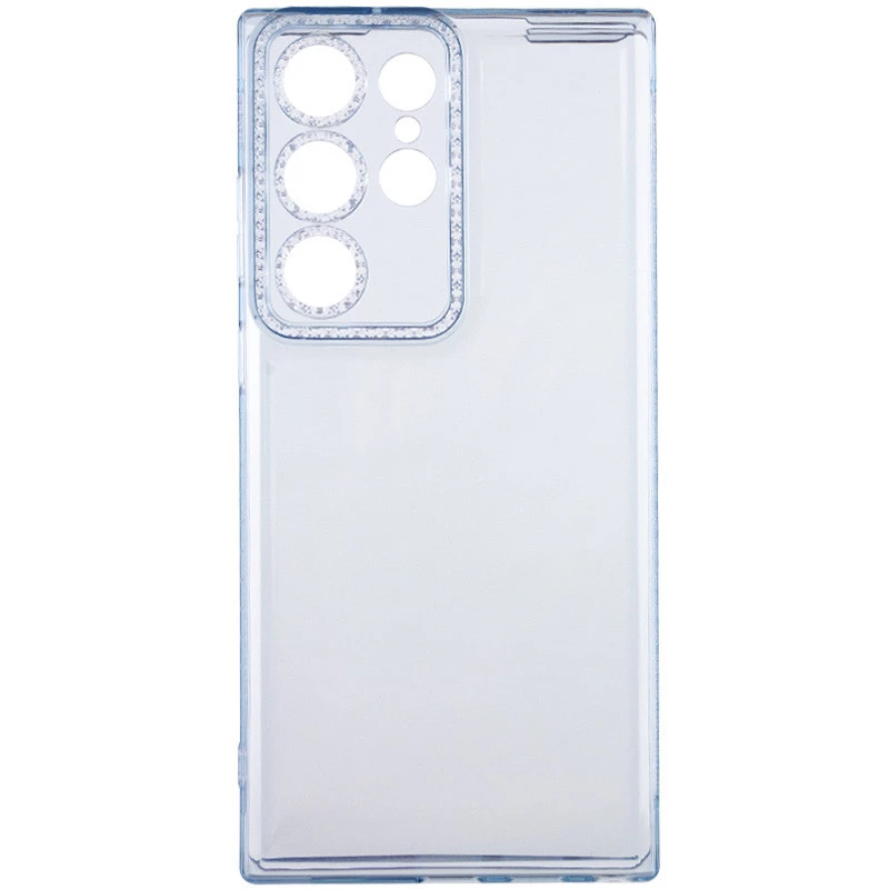 Силиконовый чехол с узором на Samsung Galaxy S22 Ultra – Голубой. Фото 2 из 6