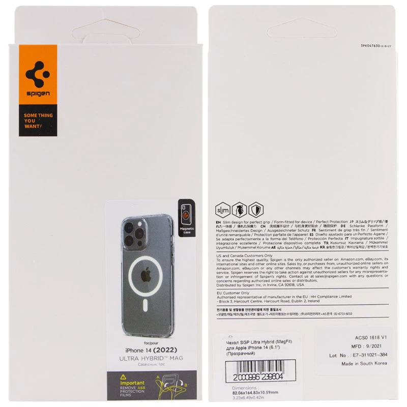 Чохол SGP Ultra Hybrid (MagFit) на Apple iPhone 15 (6.1") – Прозорий. Фото 6 з 8