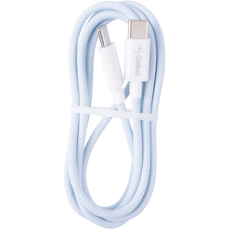 Дата кабель Gelius iCable GP-UCN010 Type-C to Type-C 60W (1.2m) – Light Blue. Фото 2 з 3