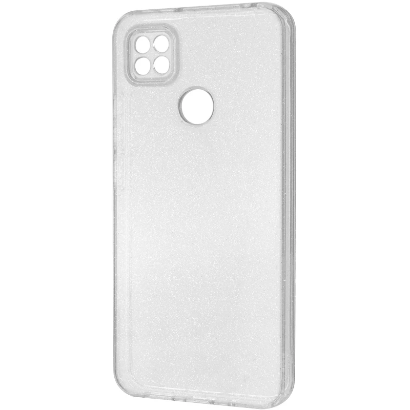 Прозрачный чехол с блестками Xiaomi Redmi 9C – Clear. Фото 1 из 8
