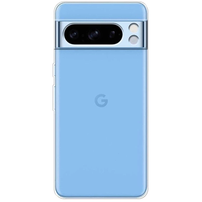 

Ультратонкий силиконовый чехол 1,5 мм с защитой камеры для Google Pixel 8 Pro (Бесцветный (прозрачный)), Безбарвний (прозорий)