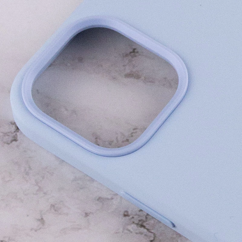 Чехол Silicone case (AAA) with Magsafe and Animation для Apple iPhone 12 Pro Max (6.7") – Голубой / Cloud Blue. Фото 6 из 7