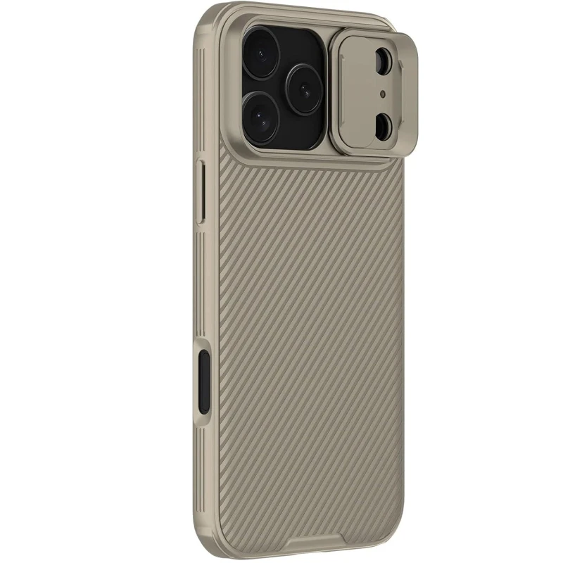Карбована накладка Nillkin Pro зі шторкою для камери на Apple iPhone 17 Pro Max (6.9") – Gold. Фото 1 з 5