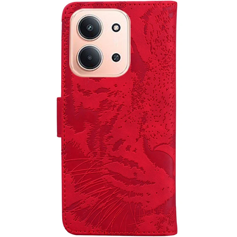 Шкіряний чохол-книжка Tiger для Xiaomi Redmi 15C (EU) – Red. Фото 3 з 7