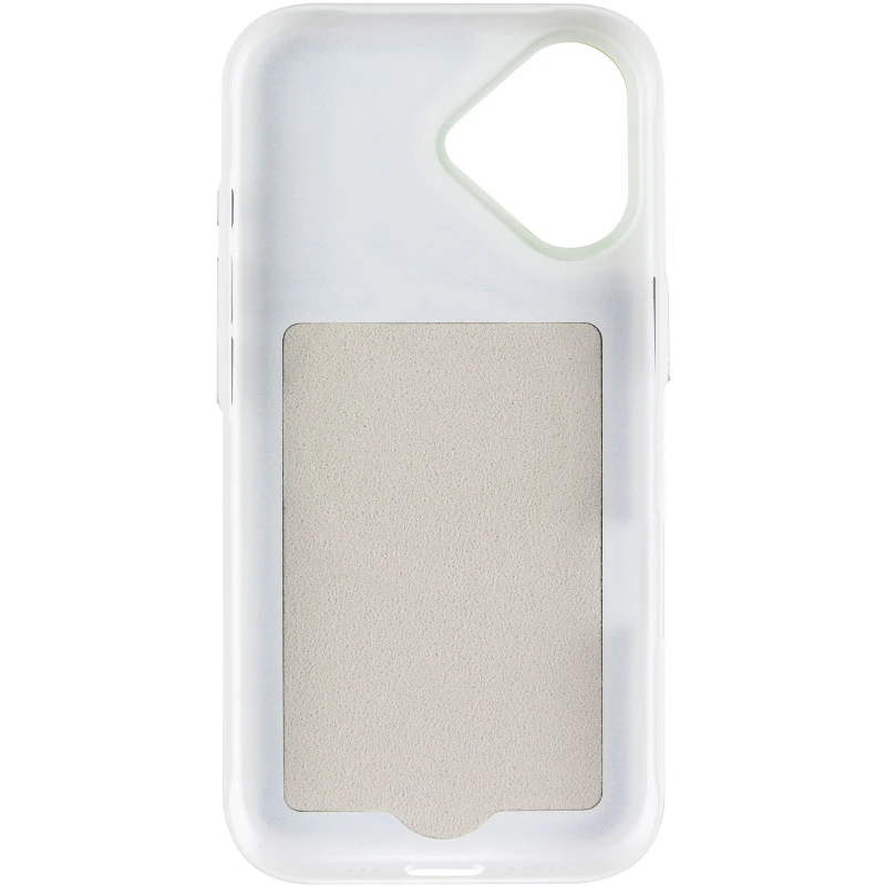 Чехол TPU TechWoven Hybrid with MagSafe для Apple iPhone 17 (6.3") – White / Green. Фото 5 из 7