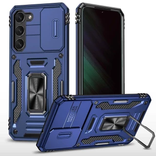 Ударостійкий чохол Square Ring зi шторкою на камеру на Samsung Galaxy S23 — Синій / Navy