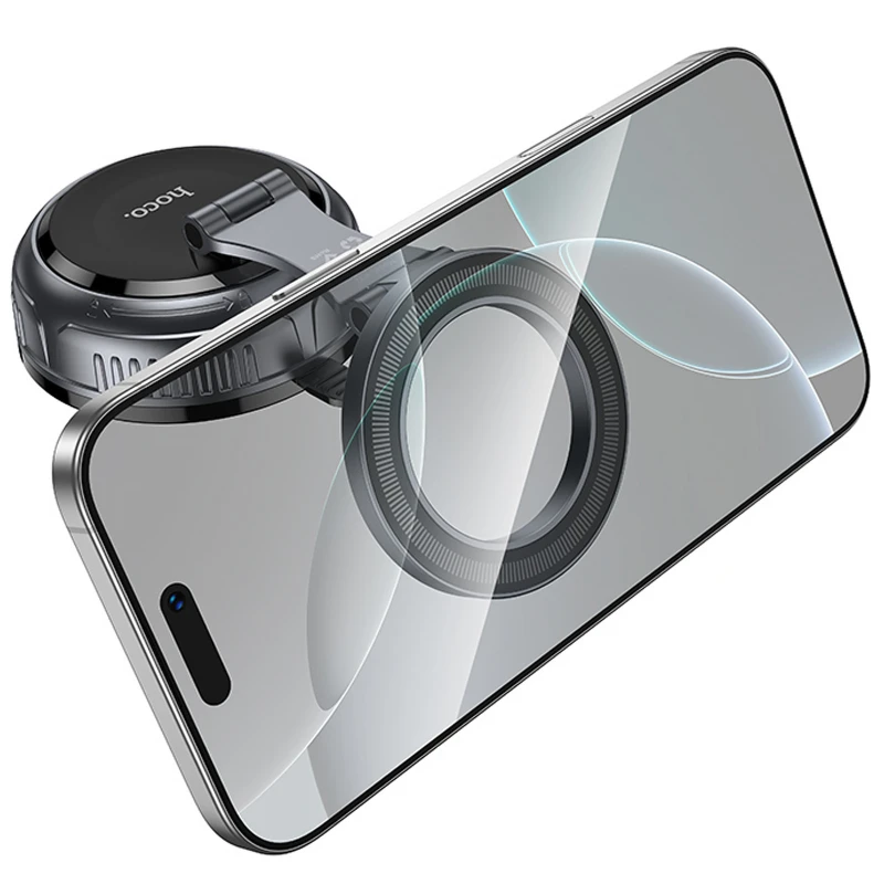 Автотримач Hoco H92 High vacuum suction cup magnetic(universal) – Black / Metal gray. Фото 4 з 6