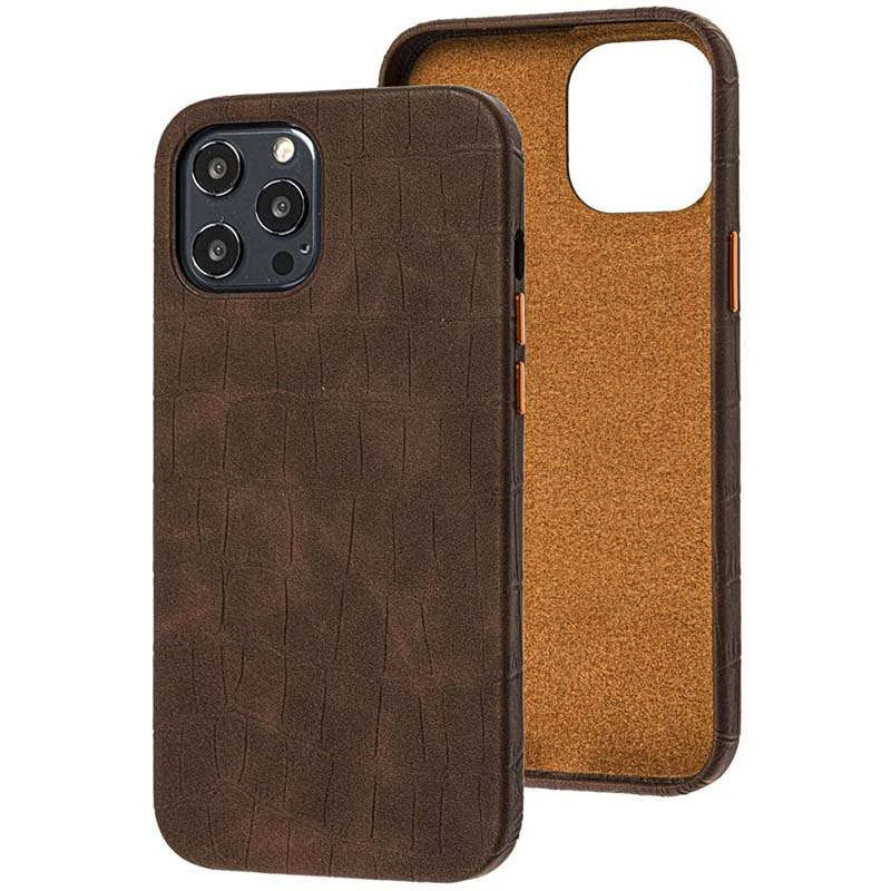

Шкіряний чохол Croco на Apple iPhone 12 Pro Max (6.7") (Brown)