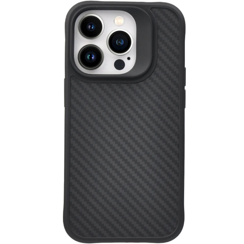 TPU+PC чехол Space Carbon collection для Apple iPhone 17 Pro (6.3") – Black. Фото 2 из 2