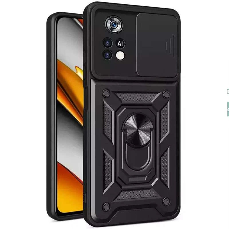 

Протиударний чохол Serge Ring з захистом камери на Xiaomi Poco M4 Pro 4G (Чорний)